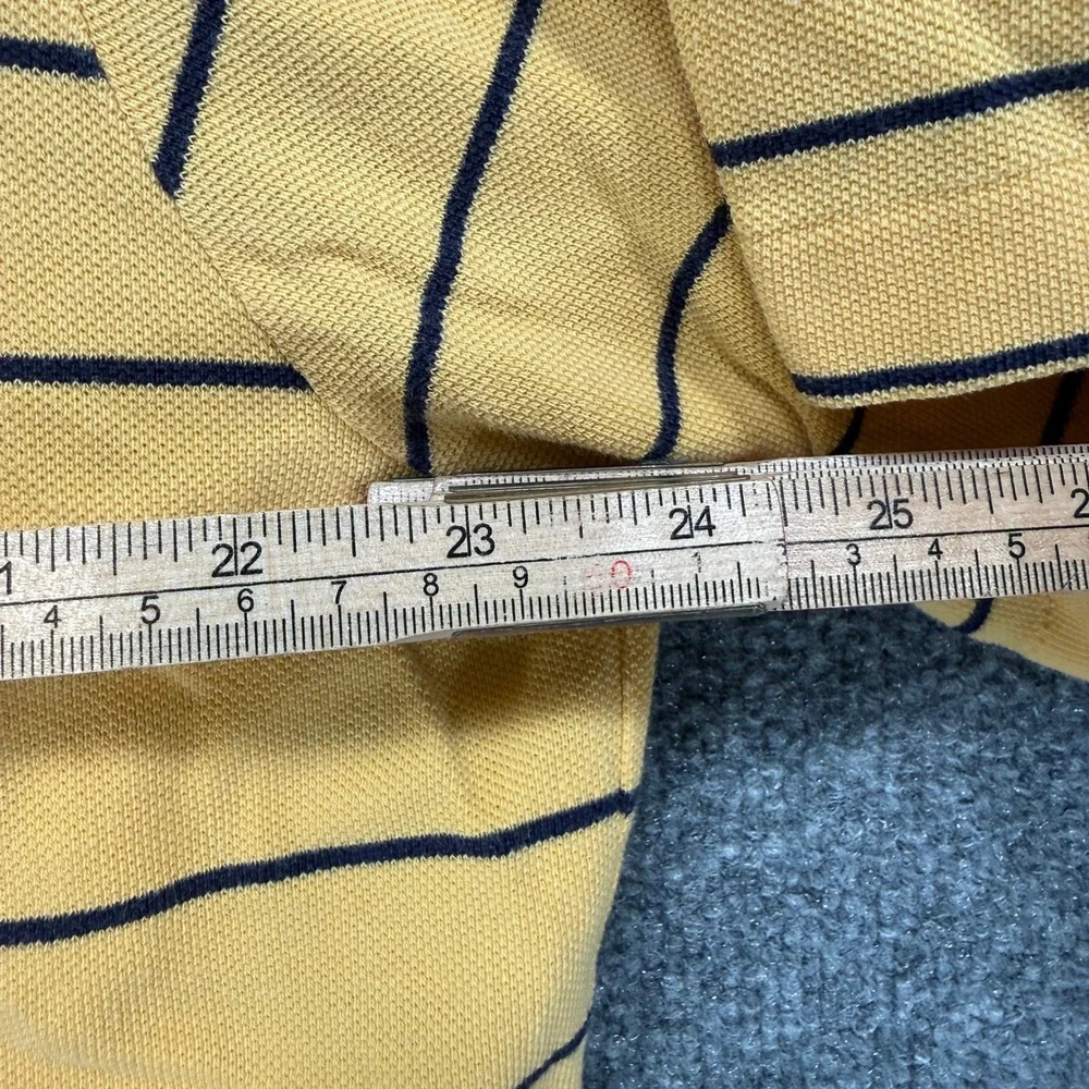 Polo Ralph Lauren Polo Shirt Mens‎ XXL Yellow Striped Short Sleeve Pique Y2K